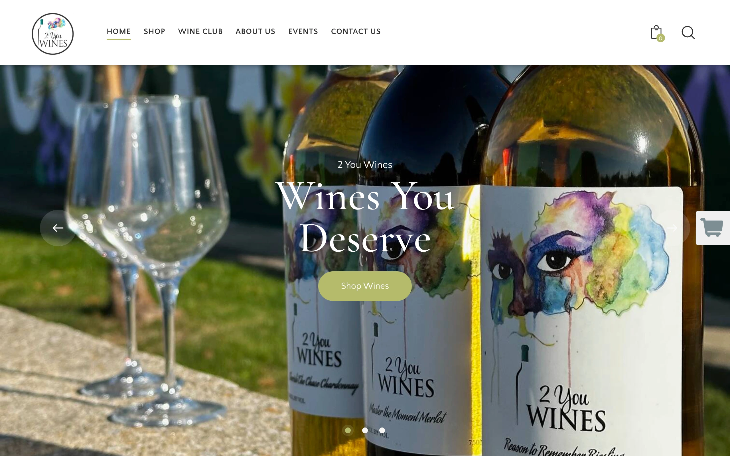 2 You Wines website preview