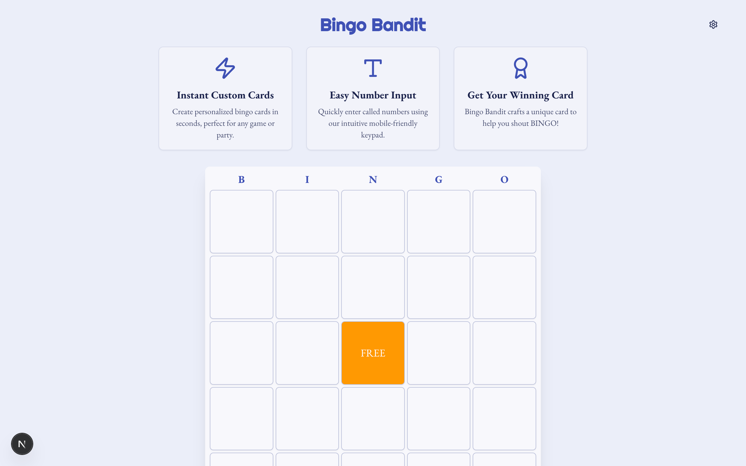 BingoBandit website preview