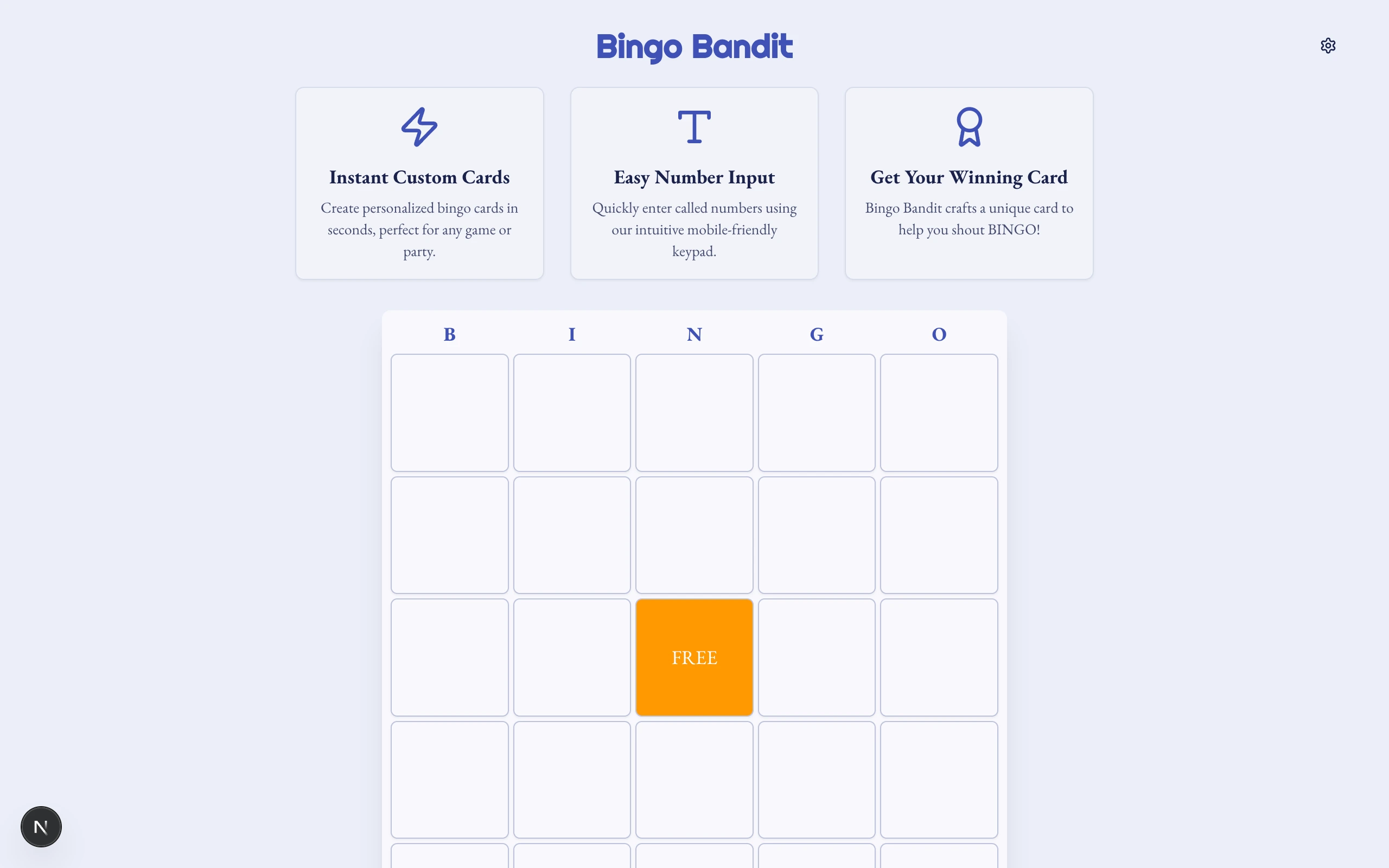 BingoBandit website preview