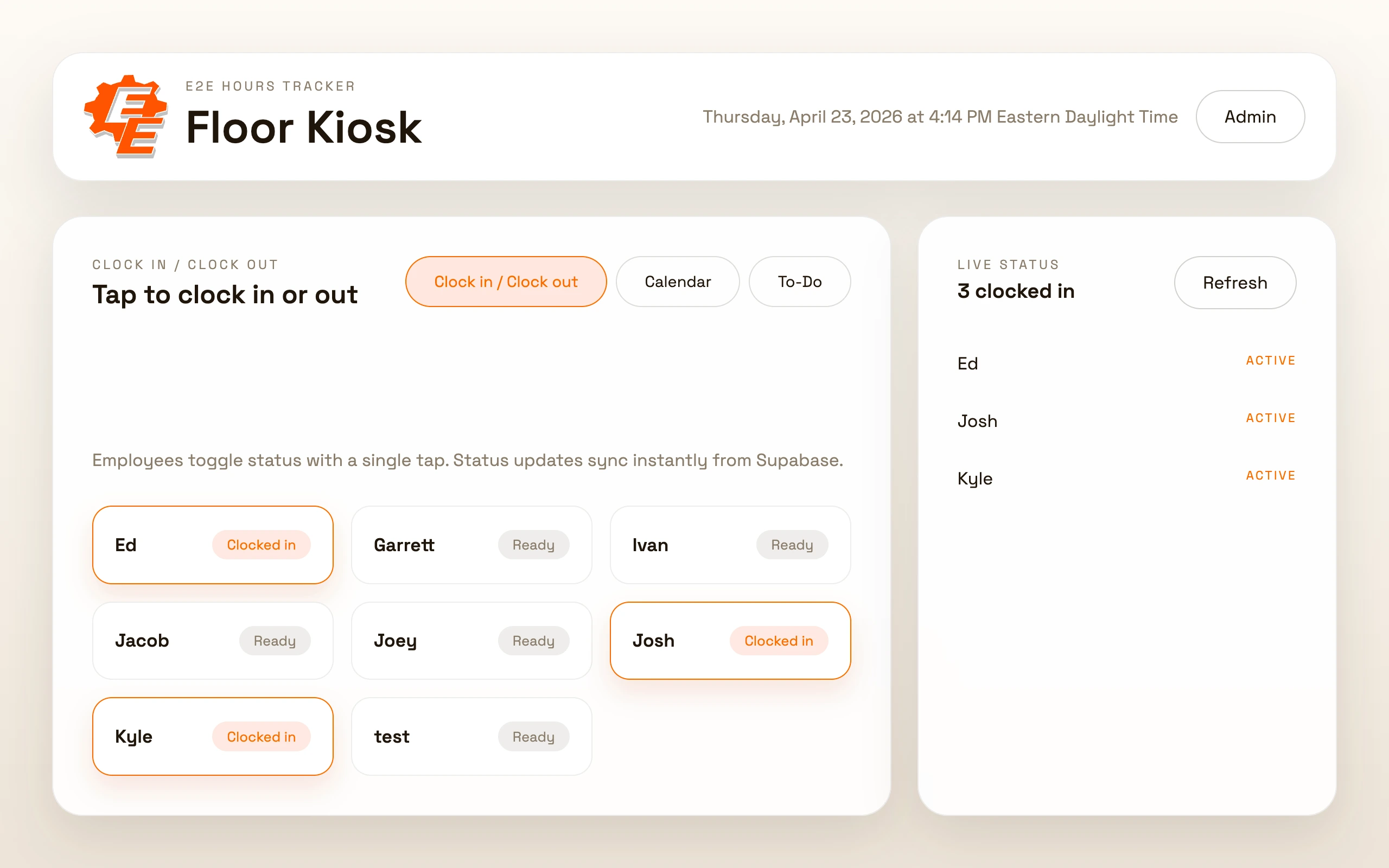Hours Tracker screenshot
