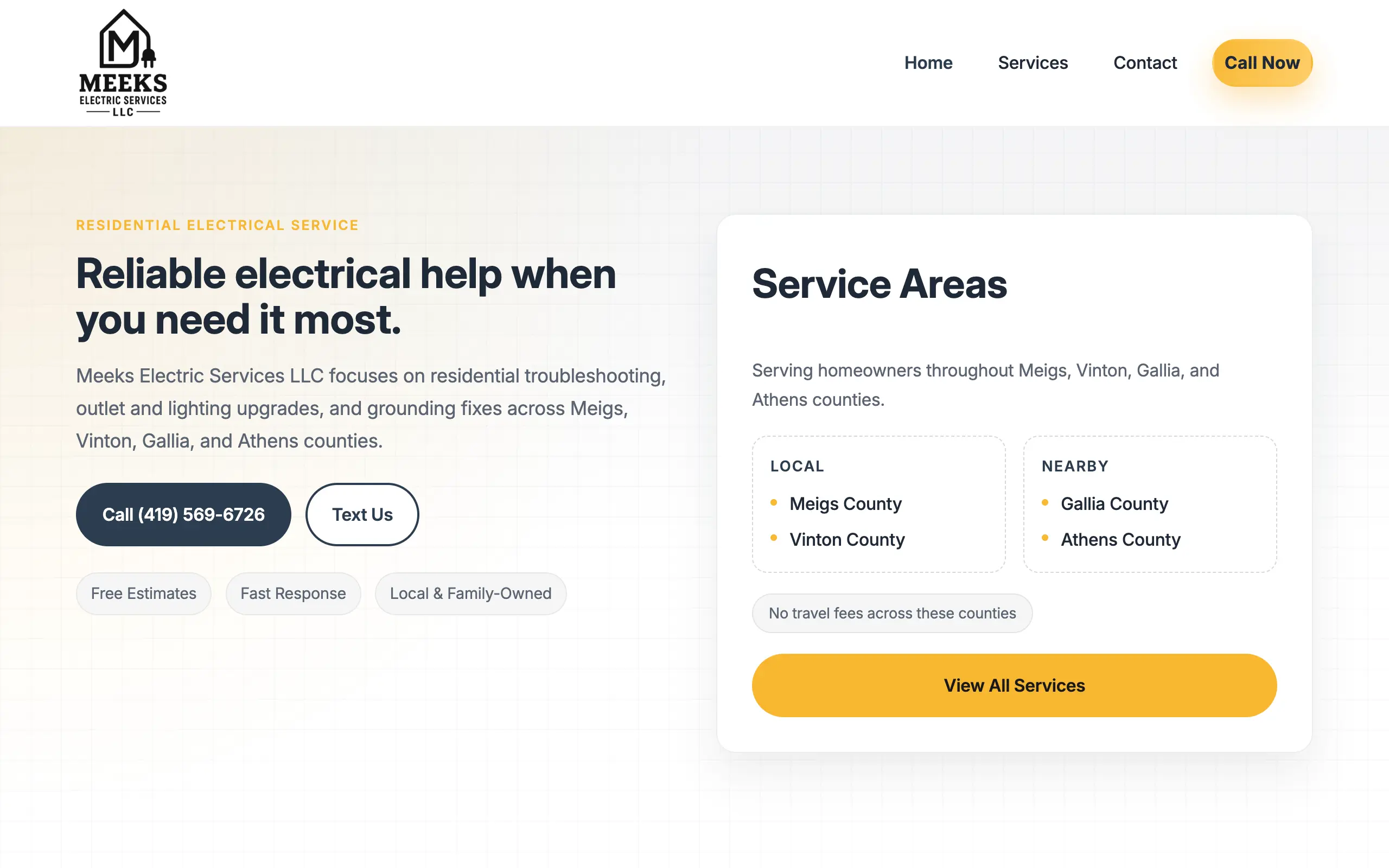 MeeksElectricServices.com preview image